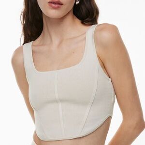 Babaton Cream Crop Top